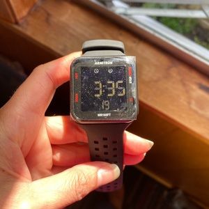 Armitron Sport Unisex 40mm Watch Black w/ Red Band